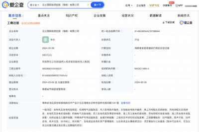 運達股份于海南成立國際能源控股公司